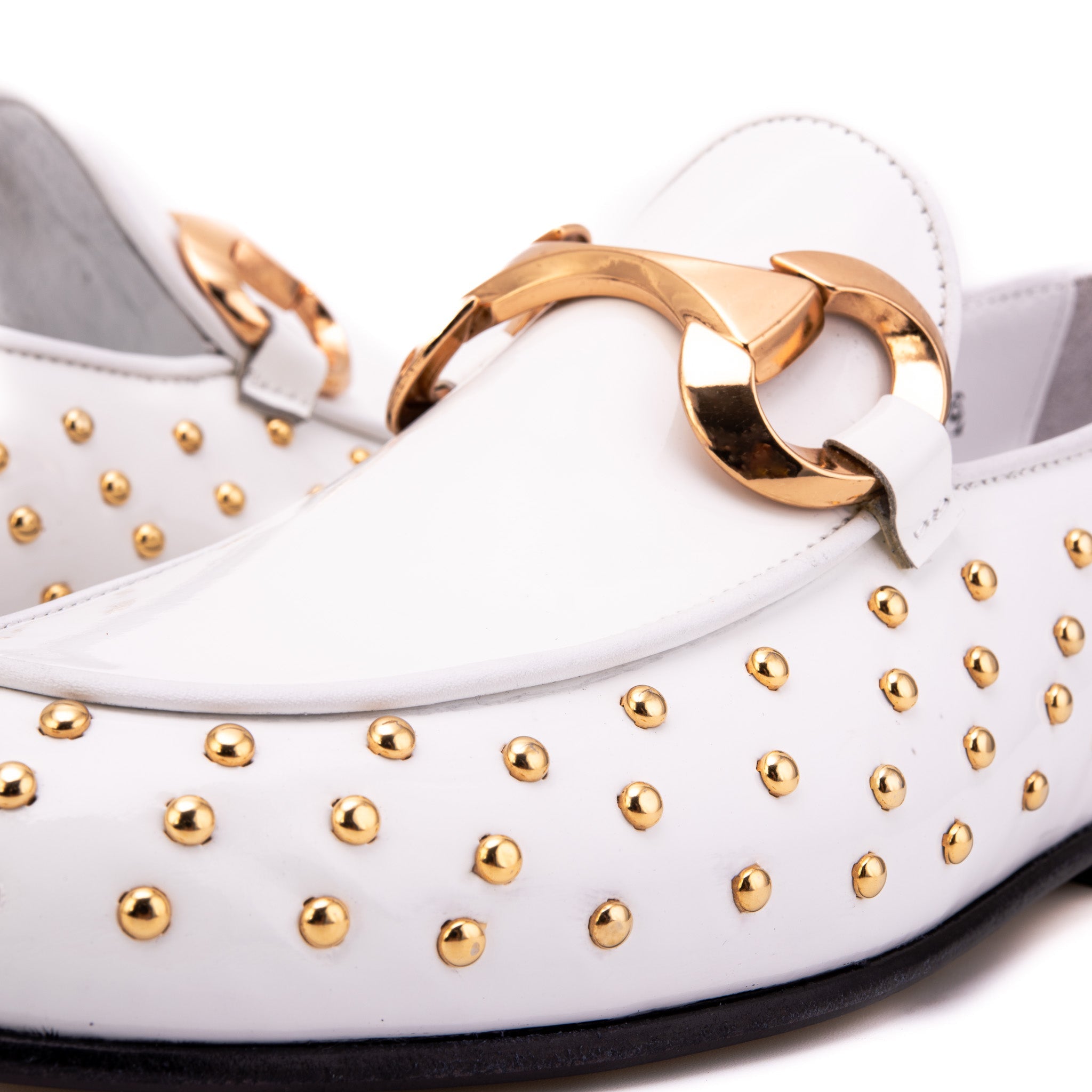 The Jupiter  Shoe White Spike Leather  Bit Dress Loafer Limited Edition Women  Shoe