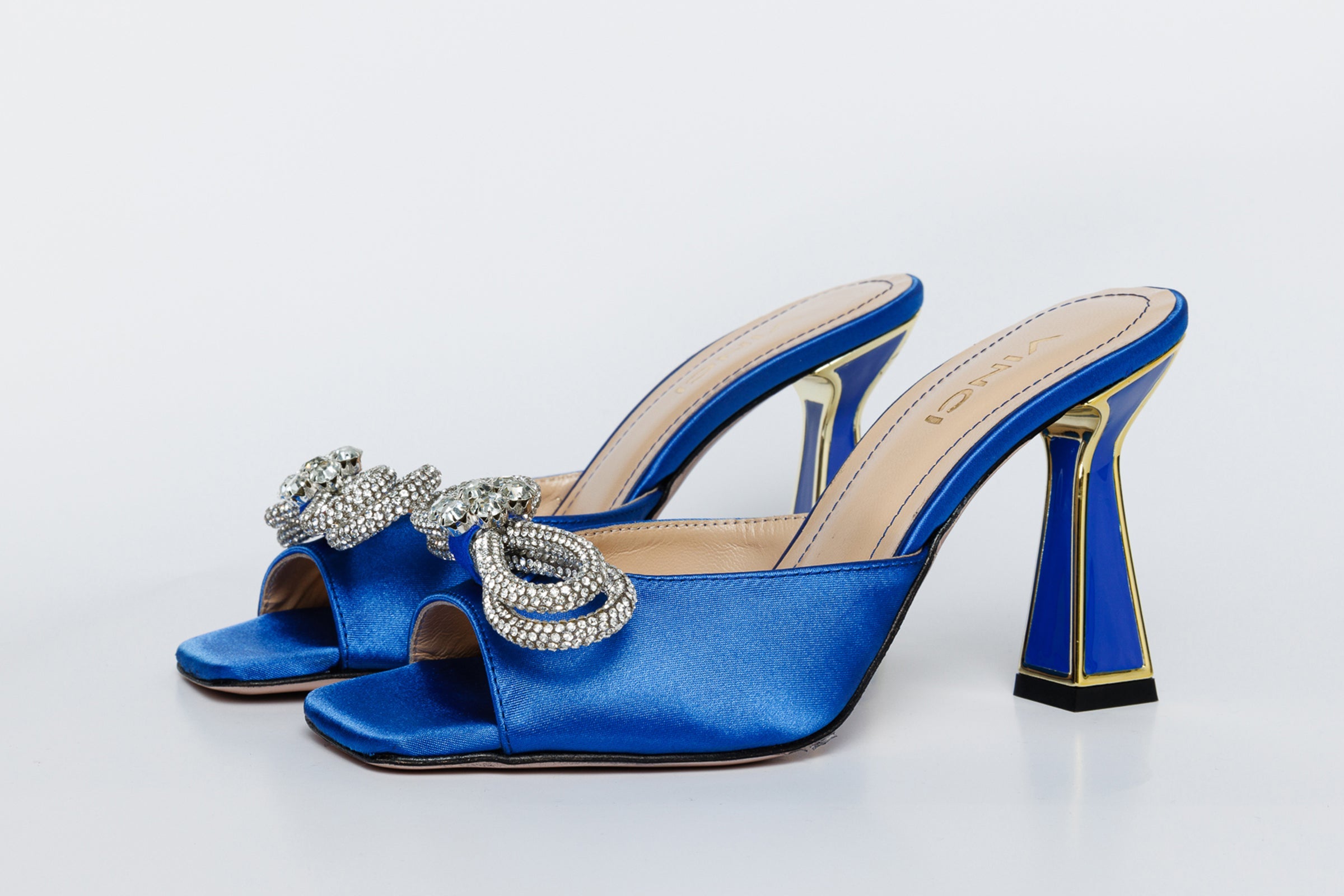The Jiffy Sax Blue Leather Women Sandal Final Sale!