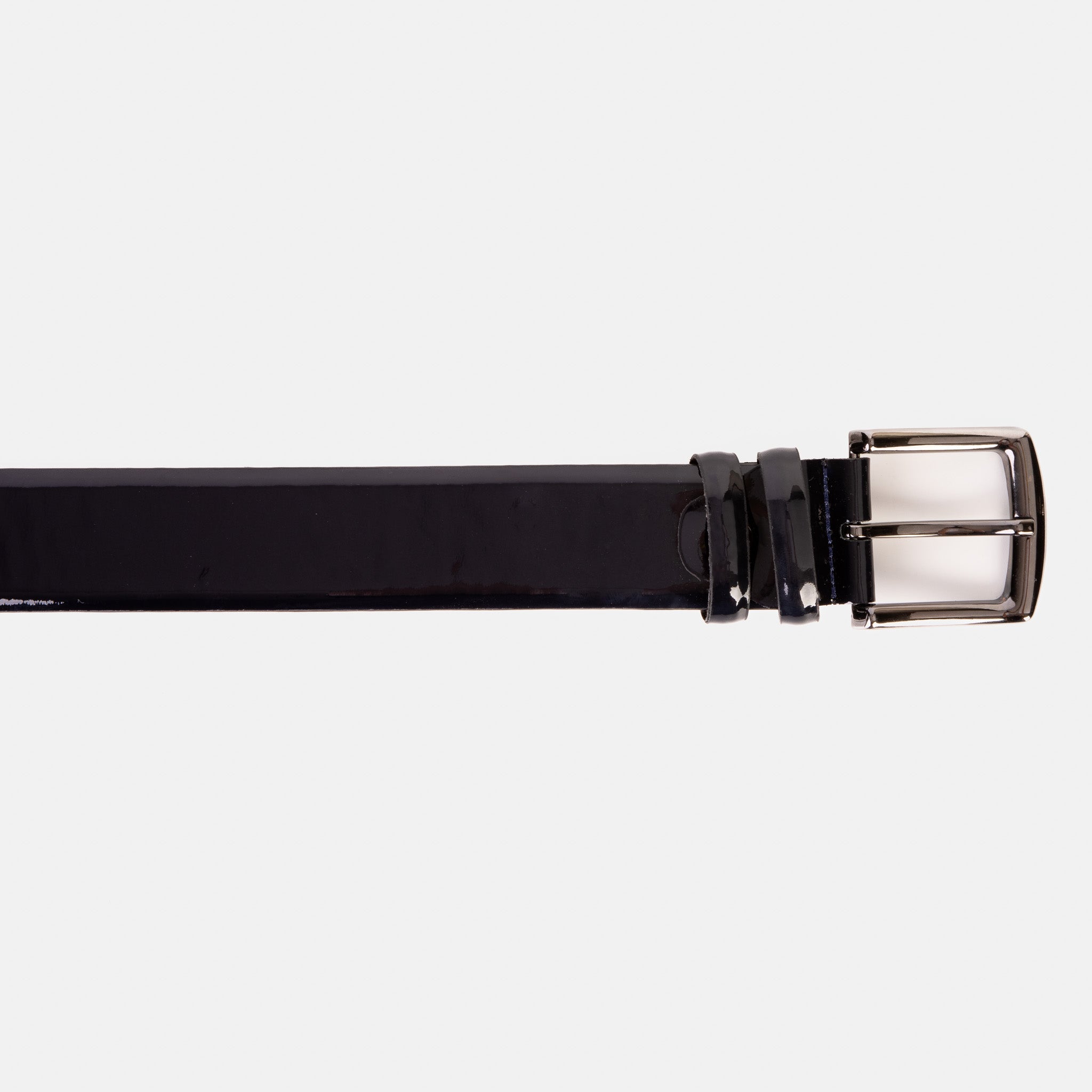The Dodoma Navy  Patent Leather Belt