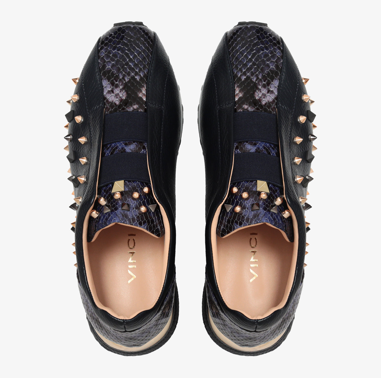 The Infanta Navy Spike Leather Women Sneaker Limited Edition