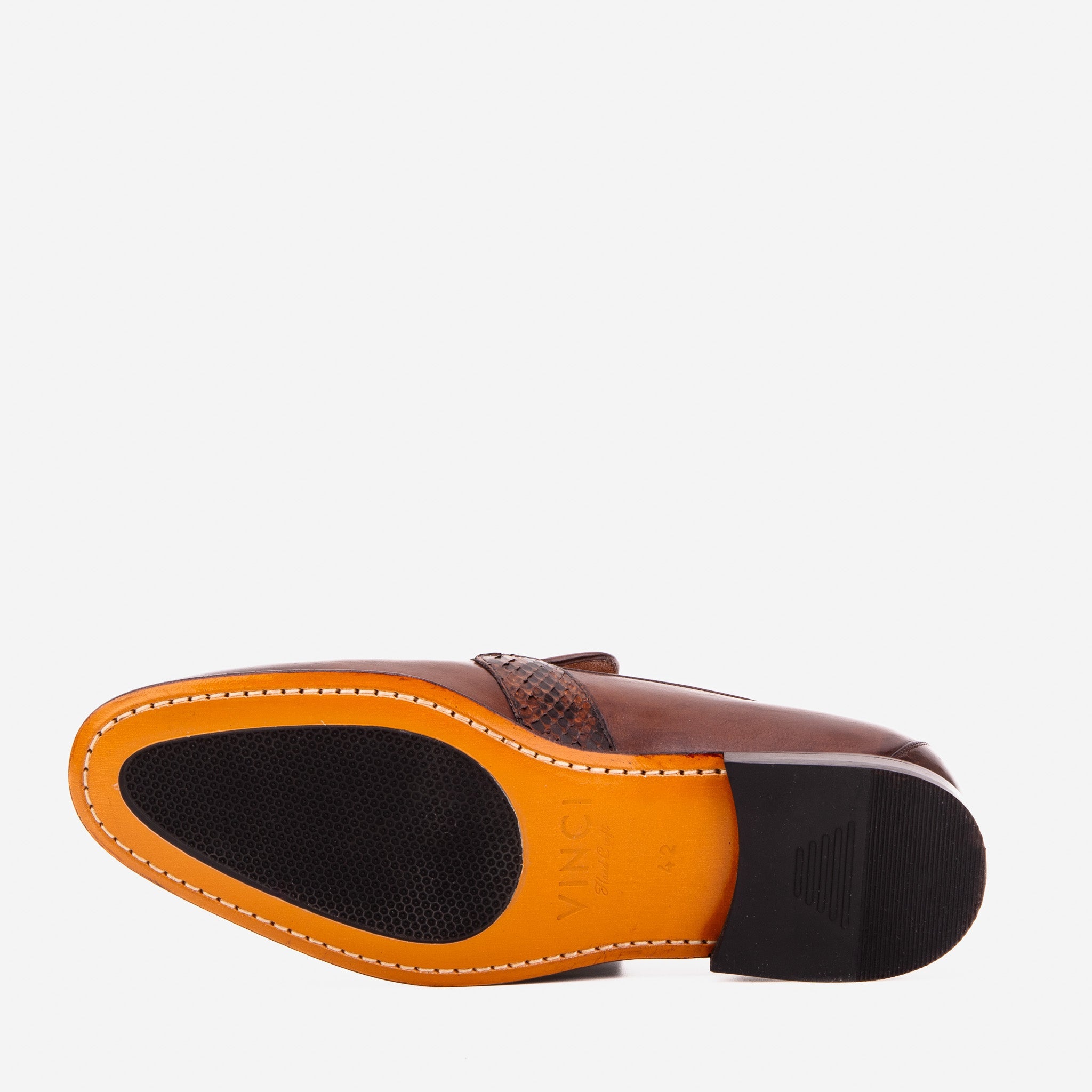 The Dorian Tan Python &amp; Baby Buffalo Leather Loafer Men Shoe