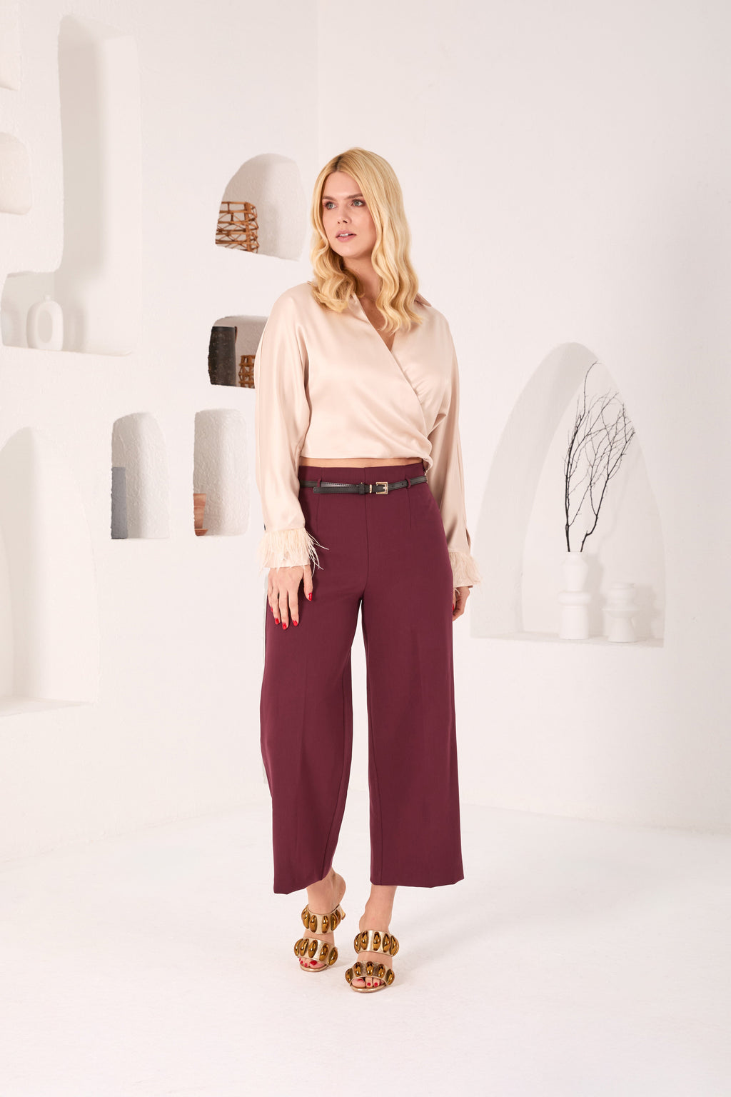 The Eclipse Gold Leather Women Sandal