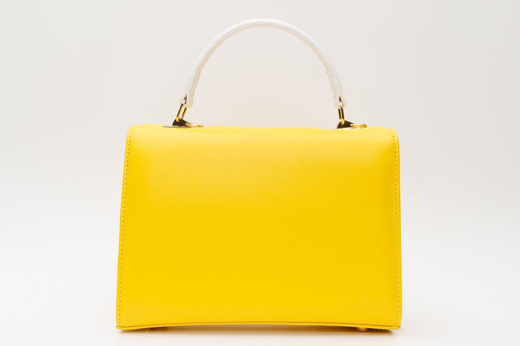 The Duffryn Yellow Leather Handbag