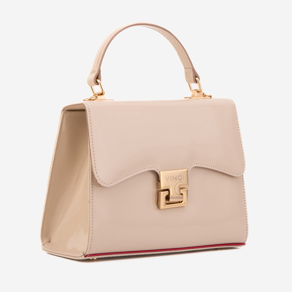 The Ege Beige Leather Handbag