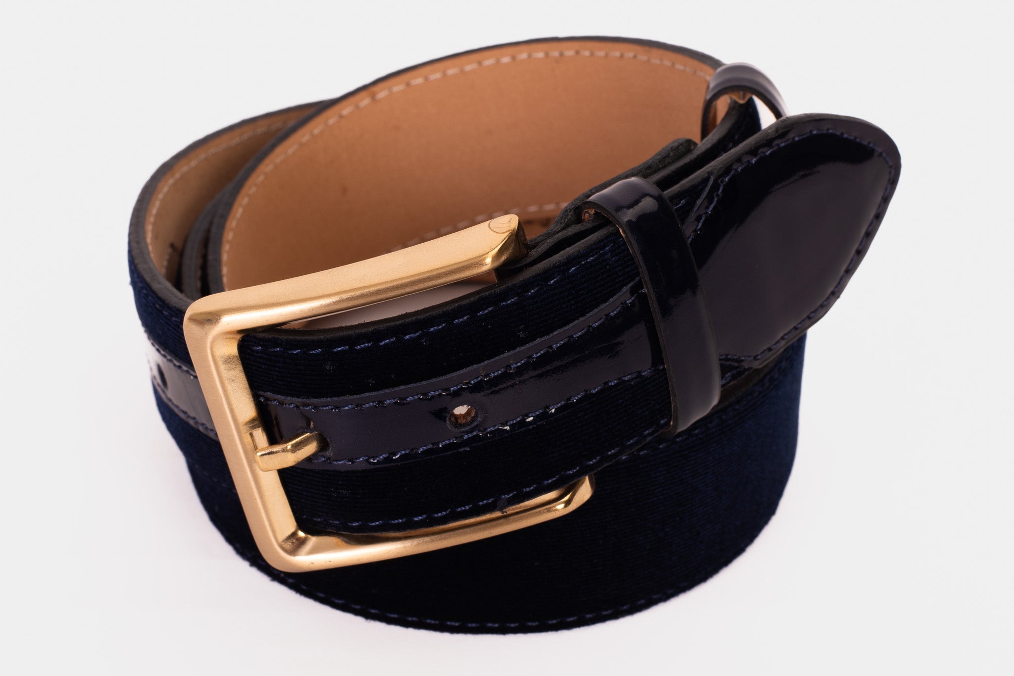 The Casaletti Navy Blue Leather Belt