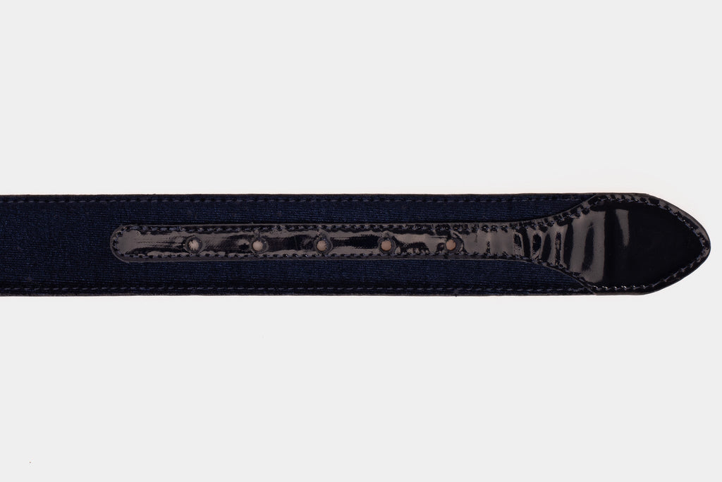 The Casaletti Navy Blue Leather Belt