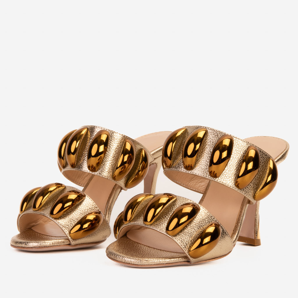 The Eclipse Gold Leather Women Sandal