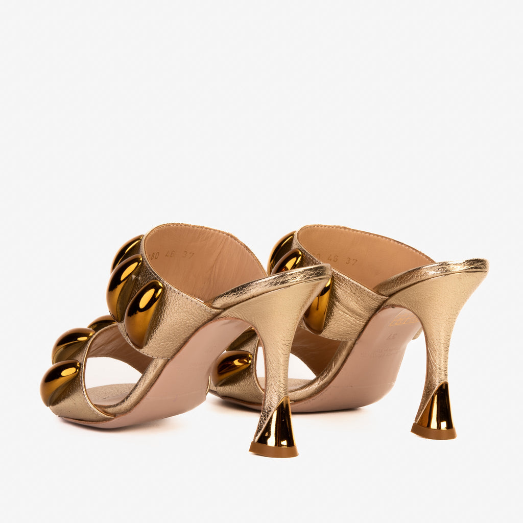 The Eclipse Gold Leather Women Sandal
