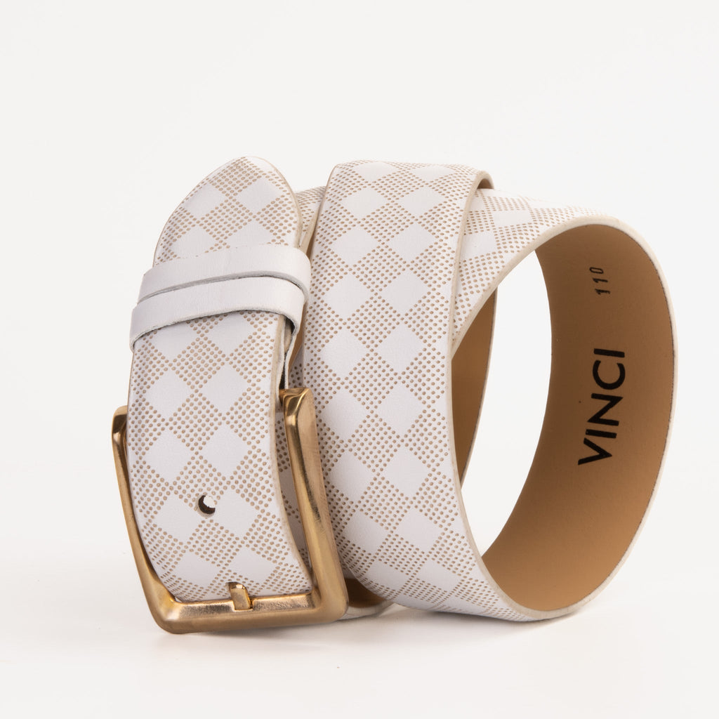 The Cenova White Calfskin Belt