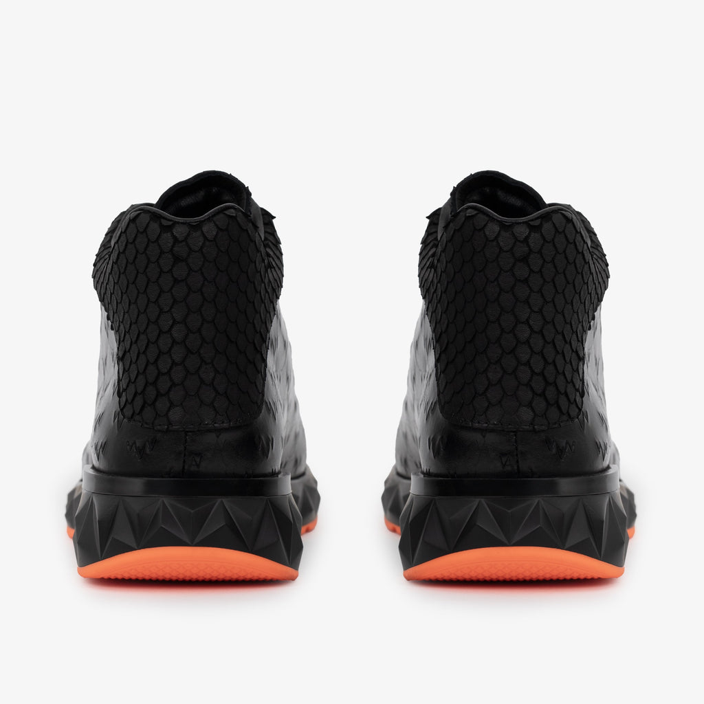 The Caesars Black Leather High-Top Men Sneaker