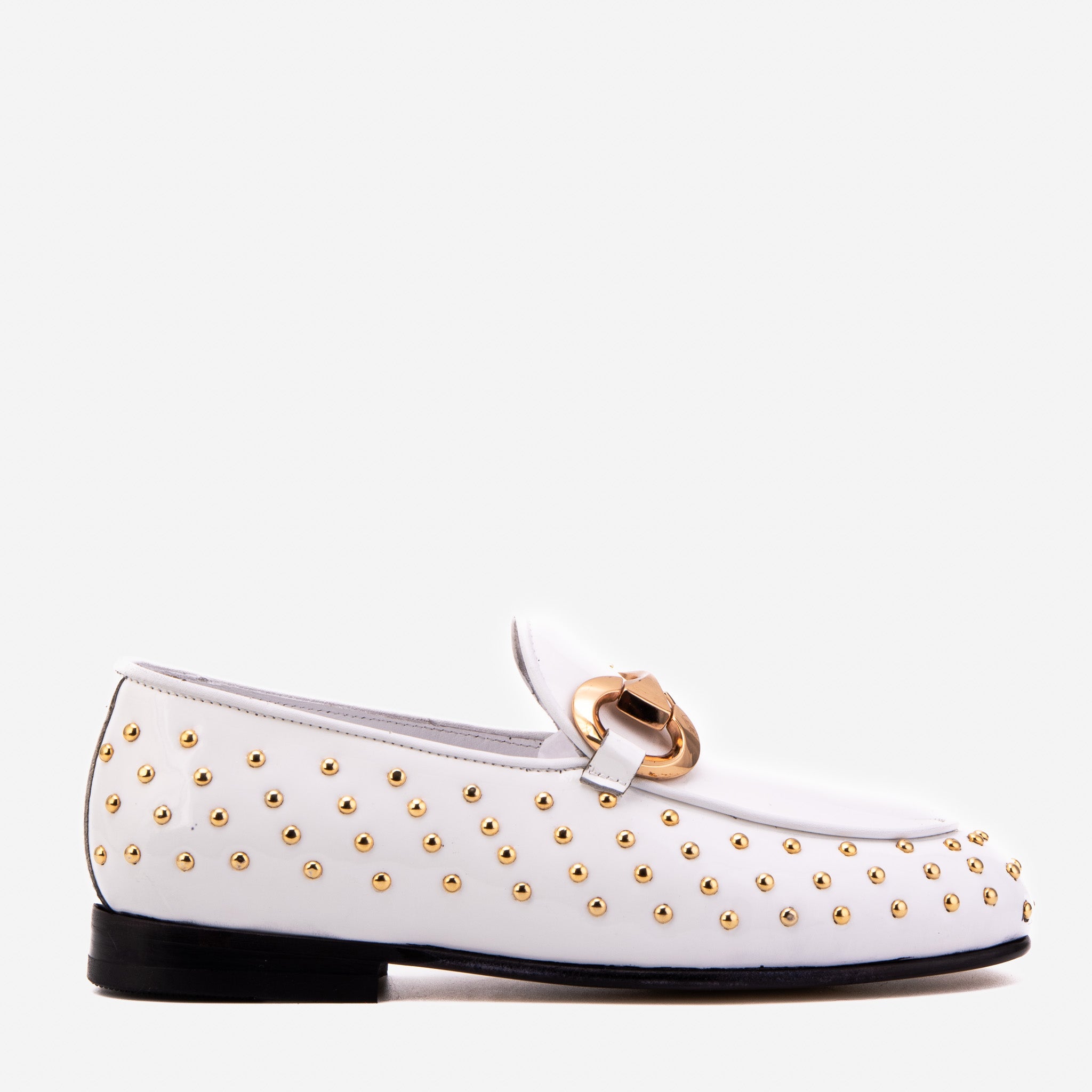 The Jupiter  Shoe White Spike Leather  Bit Dress Loafer Limited Edition Women  Shoe