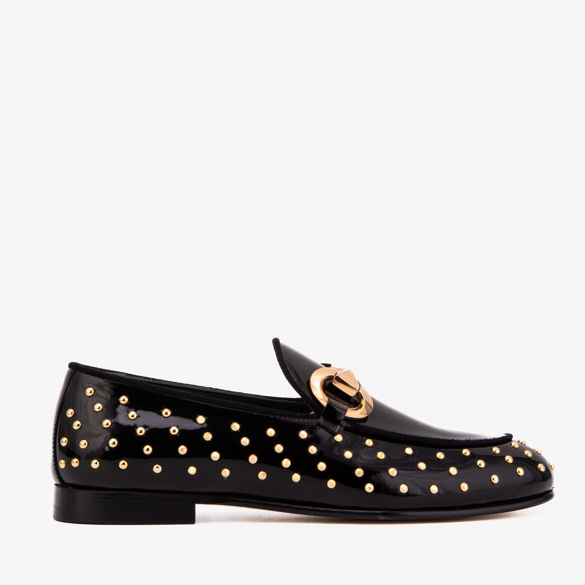 The Jupiter  Shoe Black Spike Leather  Bit Dress Loafer Limited Edition Women  Shoe