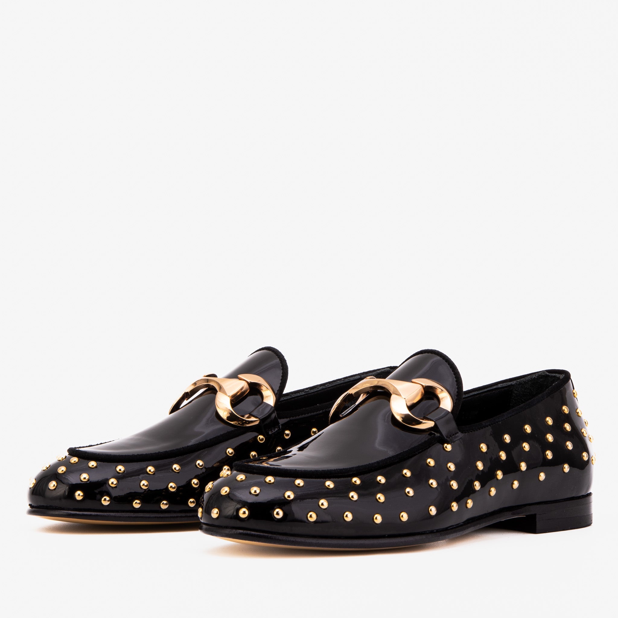 The Jupiter  Shoe Black Spike Leather  Bit Dress Loafer Limited Edition Women  Shoe