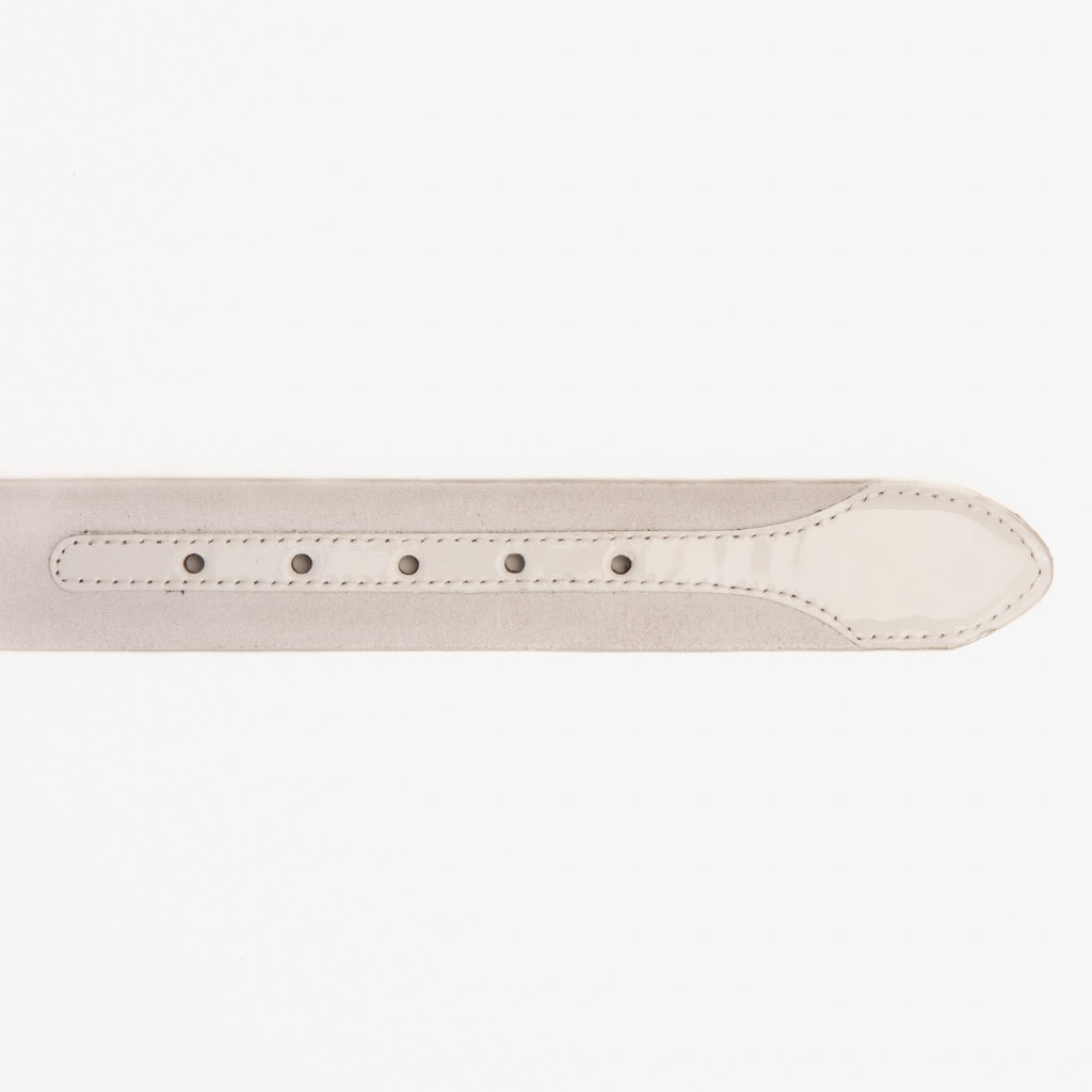 The Eugene White & Gold Woven Leather Belt