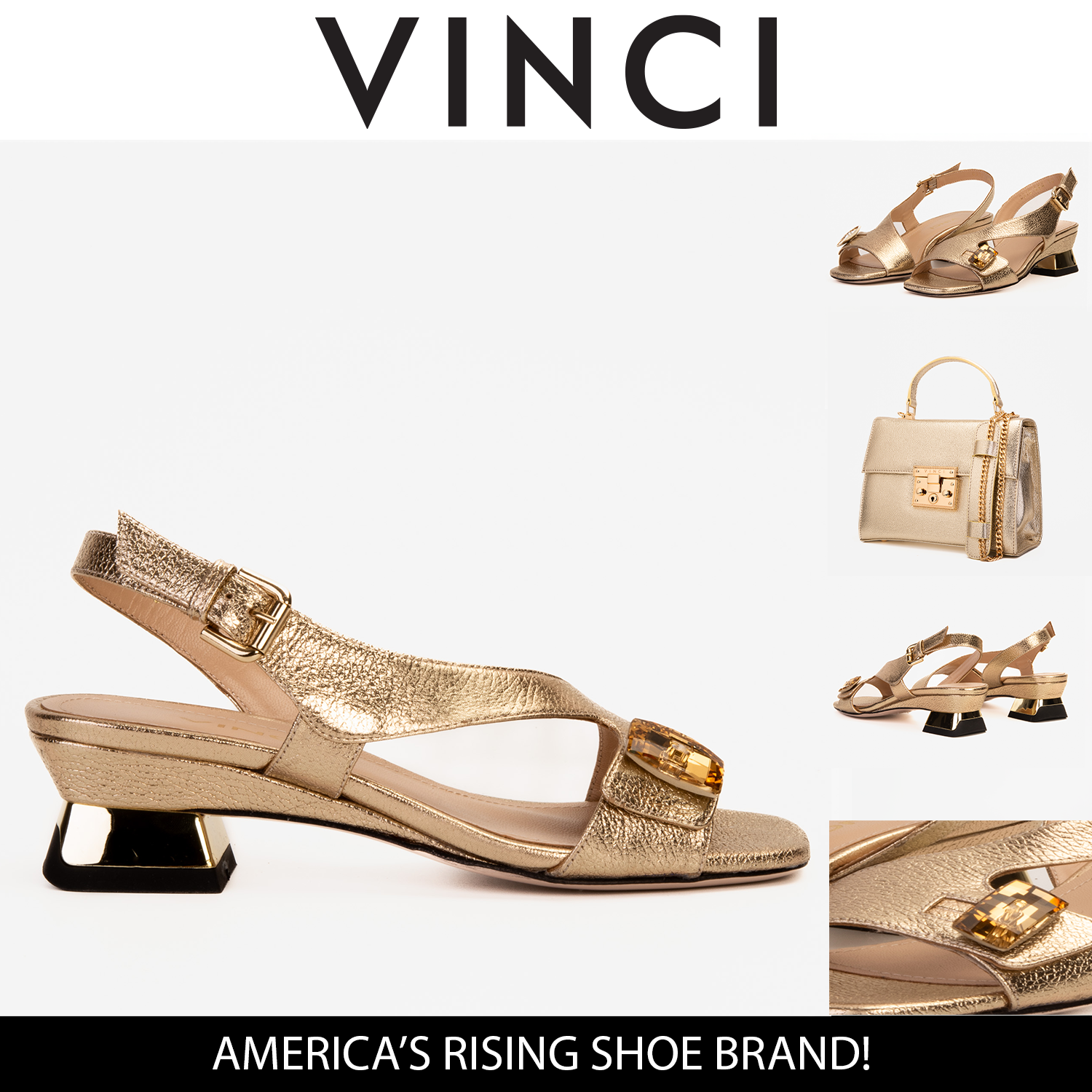The Iconic Gold Leather Women Sandal