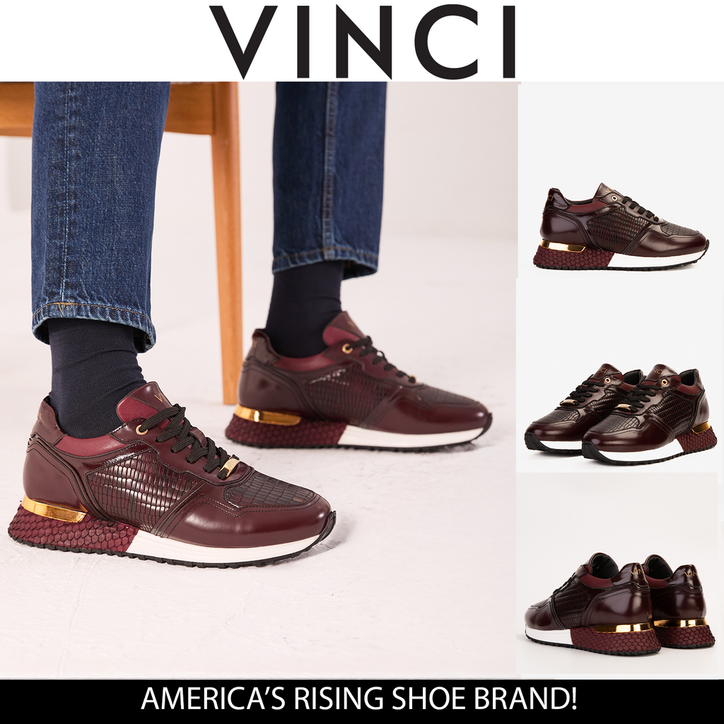 The Empire Burgundy Leather Men Sneaker