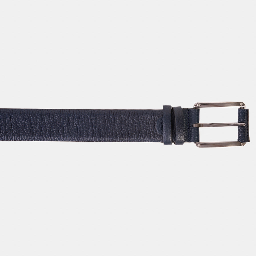 The Draco Navy Calfskin Belt